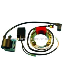 Kit Estator,CDI,Bobina.Diámetro interno del estator 63mm. Placa de 90 mm. Resistencia 360 ohmios - MTPK6390