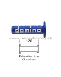 Puños DOMINO off-road azul/blanco