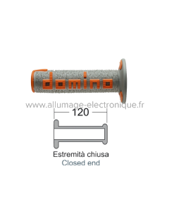 Puños DOMINO Off-road gris/naranja