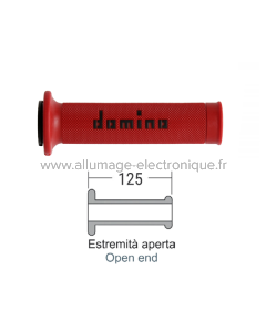 Puños de carretera DOMINO rojo/negro