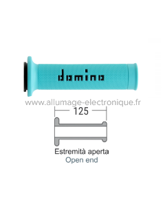 Puños de carretera DOMINO azul cian/negro