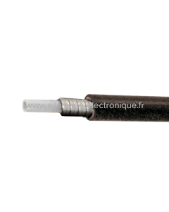 Rollo de alojamiento tipo cable plano - negro, 50m