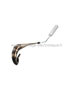 Sistema de escape soldado a mano Evok Iron Pipe con silenciador Shorty de acero inoxidable y aluminio para Yamaha DT 50 07-13