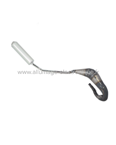 Sistema de escape soldado a mano Evok Iron Pipe con silenciador Shorty de acero inoxidable y aluminio para HM Cre Baja/Six Competiton - Crm Derapage 50 10-18