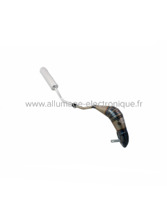 Sistema de escape Evok Iron Pipe soldado a mano con silenciador Shorty de acero inoxidable y aluminio para Rieju MRT 50 09-22