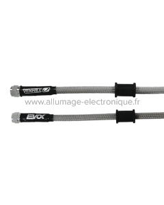 MANGUERA DE FRENO DE 100 MM - TUERCAS GIRATORIAS BSP DE 1/8 - TRANSPARENTE