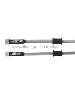 MANGUERA DE FRENO DE 285 MM - TUERCAS GIRATORIAS BSP DE 1/8 - TRANSPARENTE