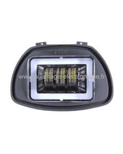 Faro completo delantero 2 lentes de forma redonda Evok Iron led para Piaggio Vespa 50 Special