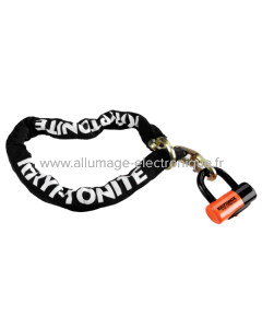 Cadena NEW YORK NOOSE 1213 y candado EVOLUTION SERIES 4 - negro naranja