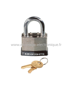 Candado DE ACERO LAMINADO - negro plata