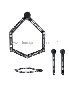 Candado plegable KRYPTOLOCK 685 - negro plata
