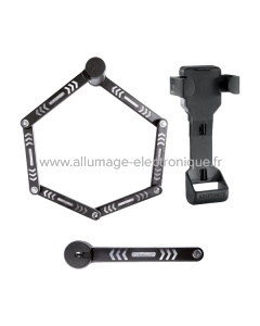 Candado plegable KRYPTOLOCK 610 S - negro plata