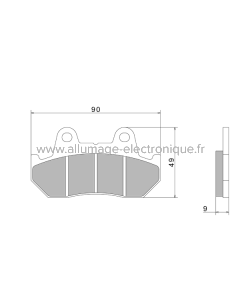Pastillas de freno Nissin A0010 Premium Semi-Metallic - 2P-242NS
