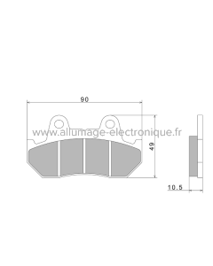 Pastillas de freno Nissin A0011 Premium Semi-Metallic - 2P-201NS