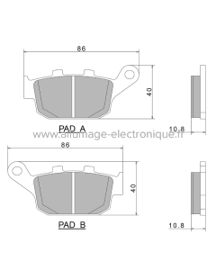 Pastillas de freno Nissin A0041 Premium Semi-Metallic - 2P-204NS