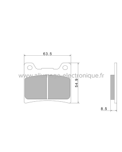 Pastillas de freno Nissin A0070 Premium Semi-Metallic - 2P-207NS