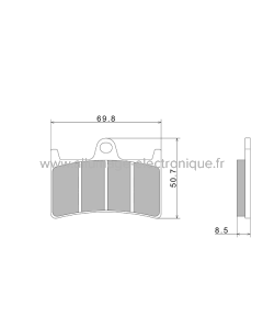 Pastillas de freno Nissin A0100 Premium Semi-Metallic - 2P-210NS