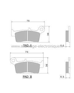 Pastillas de freno Nissin A0170 Premium Semi-Metallic - 2P-219NS