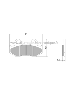 Pastillas de freno Nissin A0210 Premium Semi-Metallic - 2P-223NS