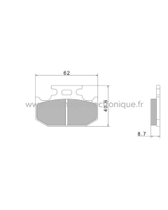 Pastillas de freno Nissin A0240 Premium Semi-Metallic - 2P-227NS