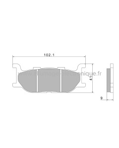 Pastillas de freno Nissin A0300 Premium Semi-Metallic - 2P-233NS