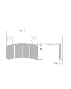 Pastillas de freno Nissin A0410 Premium Semi-Metallic - 2P-245NS