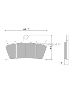 Pastillas de freno Nissin A0440 Premium Semi-Metallic - 2P-248NS
