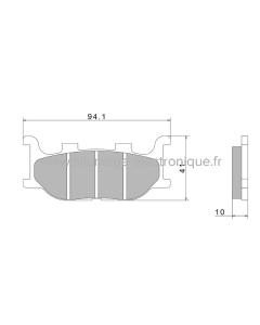 Pastillas de freno Nissin A0450 Premium Semi-Metallic - 2P-249NS