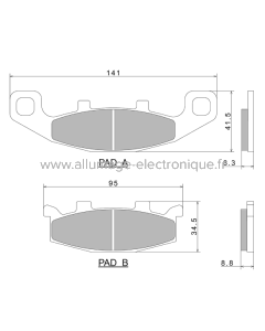 Pastillas de freno Nissin A0480  Premium Semi-Metallic - 2P-252NS