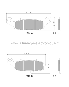 Pastillas de freno Nissin A0520 Premium Semi-Metallic - 2P-260NS