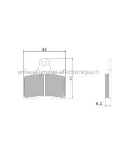 Pastillas de freno Nissin A0570 Premium Semi-Metallic - 2P-264NS