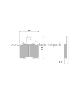 Pastillas de freno Nissin A0580 Premium Semi-Metallic - 2P-265NS