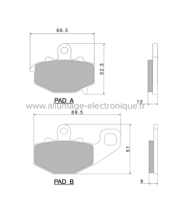 Pastillas de freno Nissin A0625 Premium Semi-Metallic - 2P-269NS