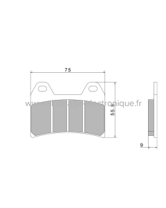 Pastillas de freno Nissin A0630 Premium Semi-Metallic - 2P-270NS