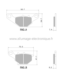 Pastillas de freno Nissin A0680 Premium Semi-Metallic - 2P-279NS