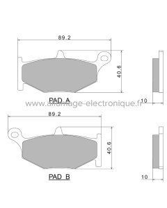 Pastillas de freno Nissin A0950 Premium Semi-Metallic - 2P-319NS