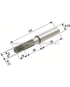 Eje rueda trasera scooter 50cc