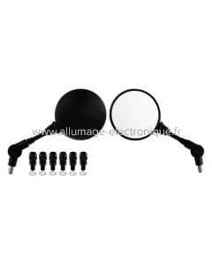 RMS Par de espejos redondos universales con adaptadores M8 y M10 - Plegable