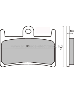 Pastillas de freno sinterizadas sinterizadas Yamha MT-09 Tracer