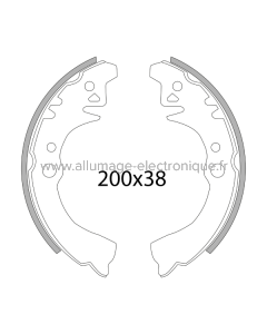 RMS Juego zapatas freno trasero Piaggio Porter 1.0