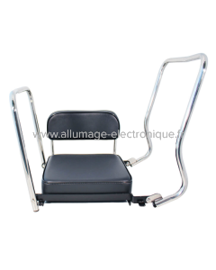 Asiento trasero plegable Piaggio Vespa 125-150cc Negro años 60-70-80