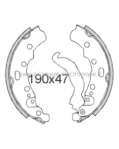 RMS Classic Set Zapatas de freno Piaggio Ape Tm 703