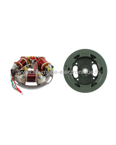 Estátor y volante completo RMS Classic Piaggio Vespa 6 voltios 150776-133503-71473-97709-56747 - Dataable x Vespa 125 VNA-VNB-GT-GTR 1 °-Super-TS 1 °-150 VBA-VBB-GL-Sprint-Super 1°