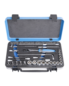 Juego de vasos de 3/8 en caja metálica - 239D