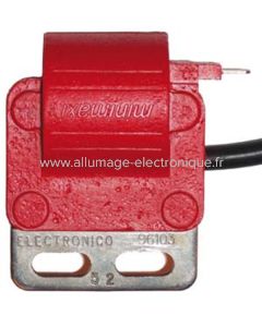 Bobina de alto voltaje para encendido electrónico Motoplat con CDI independiente rojo o negro. M11